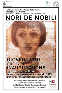 Il manifesto per la mostra su Nori de' Nobili a Milano