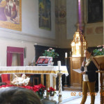 L'esibizione del coro della Schola Cantorum a Ostra Vetere