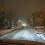 La neve lungo le strade di Serra de' Conti. Foto di Carlo Ceresani