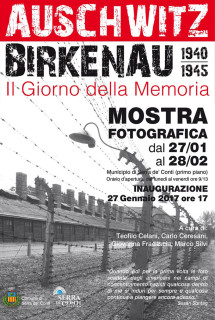 La locandina della mostra su Auschwitz a Serra de' Conti