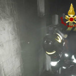 incendio dentro la chiesa di Santa Maria Goretti a Corinaldo
