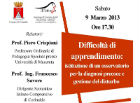 9 marzo:incontro a Corinaldo sulle difficolt� di apprendimento
