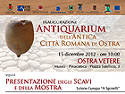 Volantino dell'inaugurazione dell'Antiquarium di Ostra Vetere