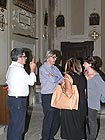 Vittorio Sgarbi accompagnato dal Sindaco Olivetti e dall'Ass. alla Cultura Fanesi alla visita della città