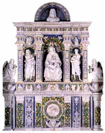 Vergine dei Miracoli, dossale di Luca della Robbia, San Medardo
