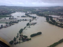 Alluvione a Senigallia: la valle del Misa allagata