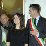 Manuela Bora tra Fabrizio Volpini e Maurizio Mangialardi