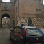 L'auto dei Carabinieri a Barbara