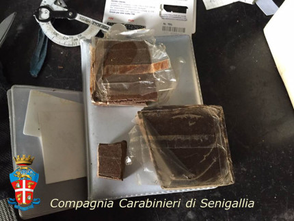 La droga sequestrata dai Carabinieri della Compagnia di Senigallia