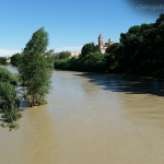 Il giorno dopo il maltempo del 29 luglio: il fiume Misa ancora in piena