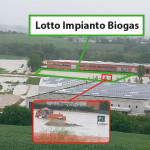 Il lotto di terreno in zona Zipa a Casine di Ostra alluvionato nel maggio 2014: lì è prevista la costruzione dell'impianto a biogas