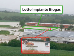 Il lotto di terreno in zona Zipa a Casine di Ostra alluvionato nel maggio 2014: lì è prevista la costruzione dell'impianto a biogas