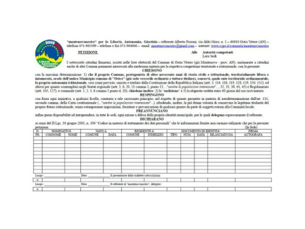 Petizione per l'autonomia