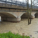 Il fiume Misa a Pianello di Ostra durante il maltempo del 23 marzo 2016