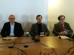 Presentazione del depliant turistico: da sx Serrani, Pierfederici e Baldetti