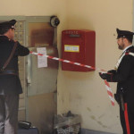 Lo sportello del postamat di Ostra dopo il tentativo di furto con scasso rilevato dai Carabinieri