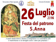 Locandina per le celebrazioni a Corinaldo per la Festa di Sant'Anna