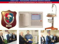 La consegna di un nuovo elettrocardiografo all'ospedale di comunità di Arcevia