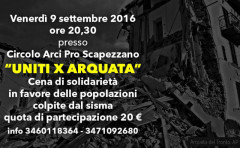 La locandina dell'evento solidale "Uniti per Arquata del Tronto"