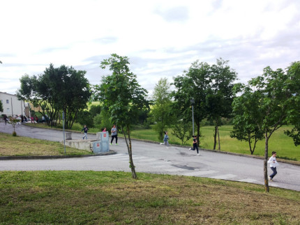 Uno scorcio dell'area del campus scolastico a Serra de' Conti