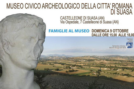 FAMU 2016, la locandina della "Giornata internazionale delle Famiglie al Museo" con il Museo Archeologico della Città Romana di Suasa "Alvaro Casagrande" di Castelleone di Suasa