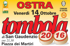 La locandina per la tombola di San Gaudenzio a Ostra