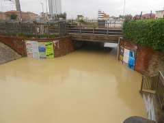 L'alluvione di Senigallia, 3 maggio 2014: il sottopasso di via Dogana Vecchia