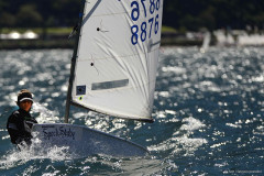 Marco Gambelli in una delle regate del campionato regionale classe optimist