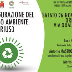 La locandina dell'inaugurazione del centro ambiente di Corinaldo per la settimana europea dell'ambiente