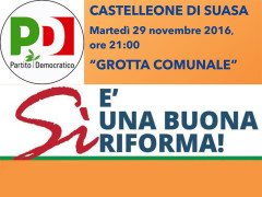 Referendum costituzionale: le ragioni del Sì a Castelleone di Suasa