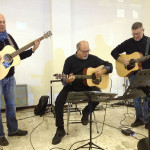 Musica in carcere ad Ancona: da sx Andrea Celidoni, Gabriele Carbonari e Fabio Bachetti