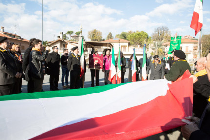 Il corteo a Corinaldo per la ricorrenza di Santa Barbara, patrona degli artiglieri