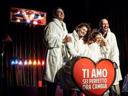 Daniele Derogatis, Piero Di Blasio, Stefania Fratepietro, Valeria Monetti in "Ti amo, sei perfetto, ora cambia"