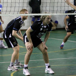 Squadra maschile della US Pallavolo Senigallia in azione