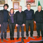 Il direttivo dell'associazione Terre di Frattula 2017-2020. Da sinistra: Matteo Principi, Luana Pedroni, Marco Giardini, Fausto Conigli, Fulvio Sebastianelli