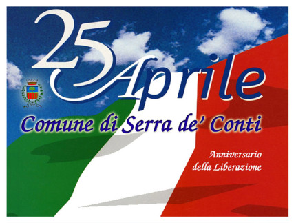 La locandina dell'evento a Serra de' Conti per la Festa della Liberazione del 25 aprile