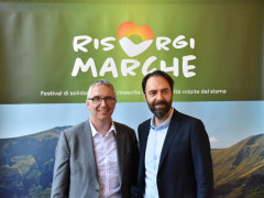 Neri Marcorè e Luca Ceriscioli presentano il festival RisorgiMarche
