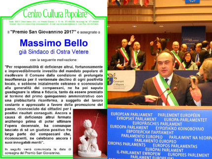 Premio San Giovannino 2017 di Ostra Vetere assegnato a Massimo Bello