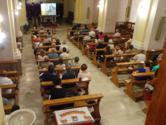 Il pubblico della Chiesa di Santa Maria de' Abbatissis a Serra de' Conti per il festival organistico internazionale