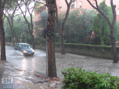 Allagamenti in strada su viale Anita Garibaldi