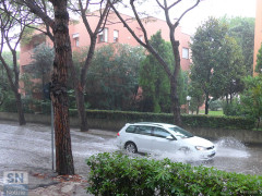 Allagamenti in strada su viale Anita Garibaldi