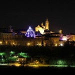 Veduta di Corinaldo a Natale