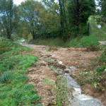 Strade con frane ad Arcevia dopo le piogge del novembre 2013
