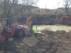 Lavori nell'alveo e sugli argini del fiume Misa in zona Vallone