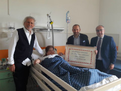 Bello in visita alla Casa di riposo Marulli