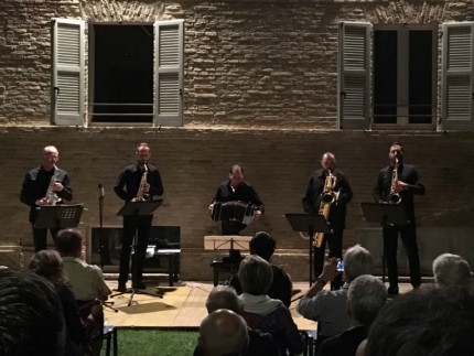 Grande successo a Trecastelli per il Concerto Federico Mondelci i Sax Quartet Gianni Iorio