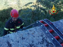 Vigili del fuoco ad Arcevia per recupero effetti personali