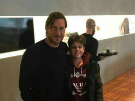 Francesco Totti e Michele Fiscaletti