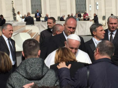 Udienza famiglia Saccinto da Papa Francesco