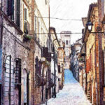 Illustrazione di Corso Mazzini a Ostra